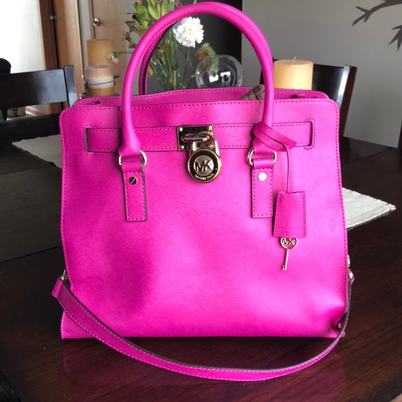 Michael Kors Handbags - Michael Kors Hamilton Large. Raspberry!